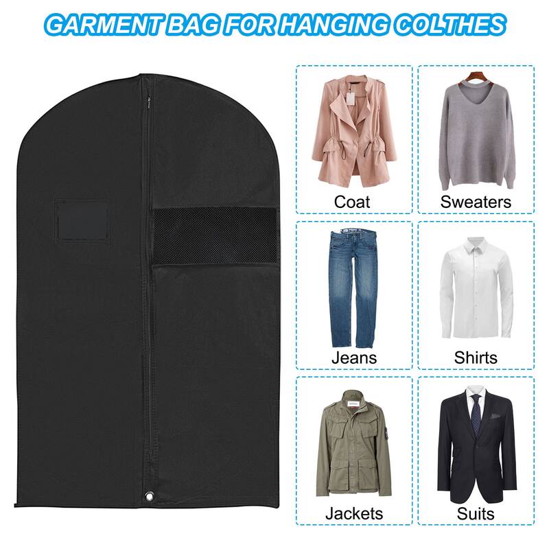 Garment Bag, 3pcs Breathable Suit Bag for Storage Hanging Clothes