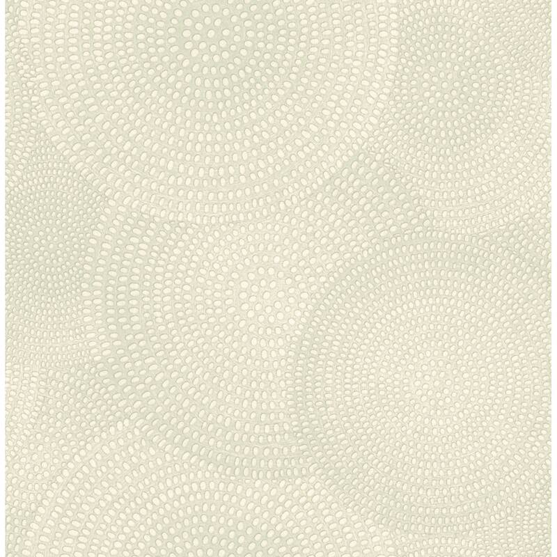 Seabrook Designs Sherrie Circles Unpasted Wallpaper - 20.5 in. W x 33 ft. L - Ivory