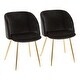 preview thumbnail 121 of 131, Silver Orchid Harding Upholstered Dining Chairs (Set of 2) - N/A Black/gold
