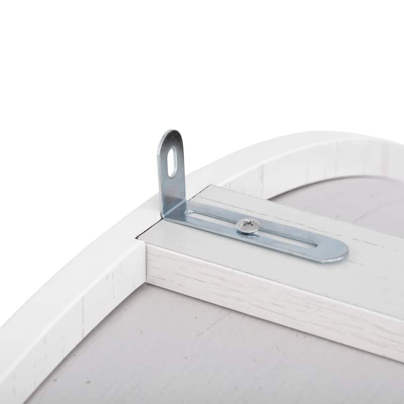 71" Tall Arched Pantry Cabinet with Shelves, Hidden Drawer and Glass Door