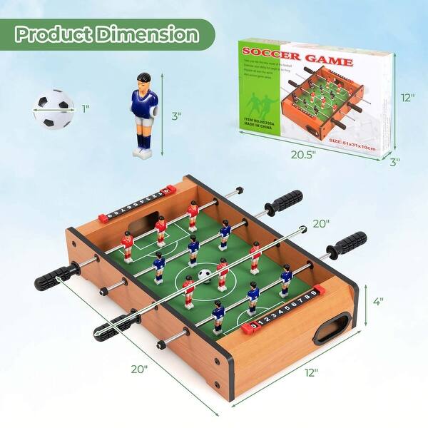Costway 20'' Foosball Table Competition Game Soccer Arcade Sized Bed