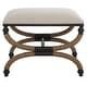 preview thumbnail 1 of 3, Uttermost Icaria Upholstered Small Bench - 24 W X 20 H X 16 D Brown/Beige/Black