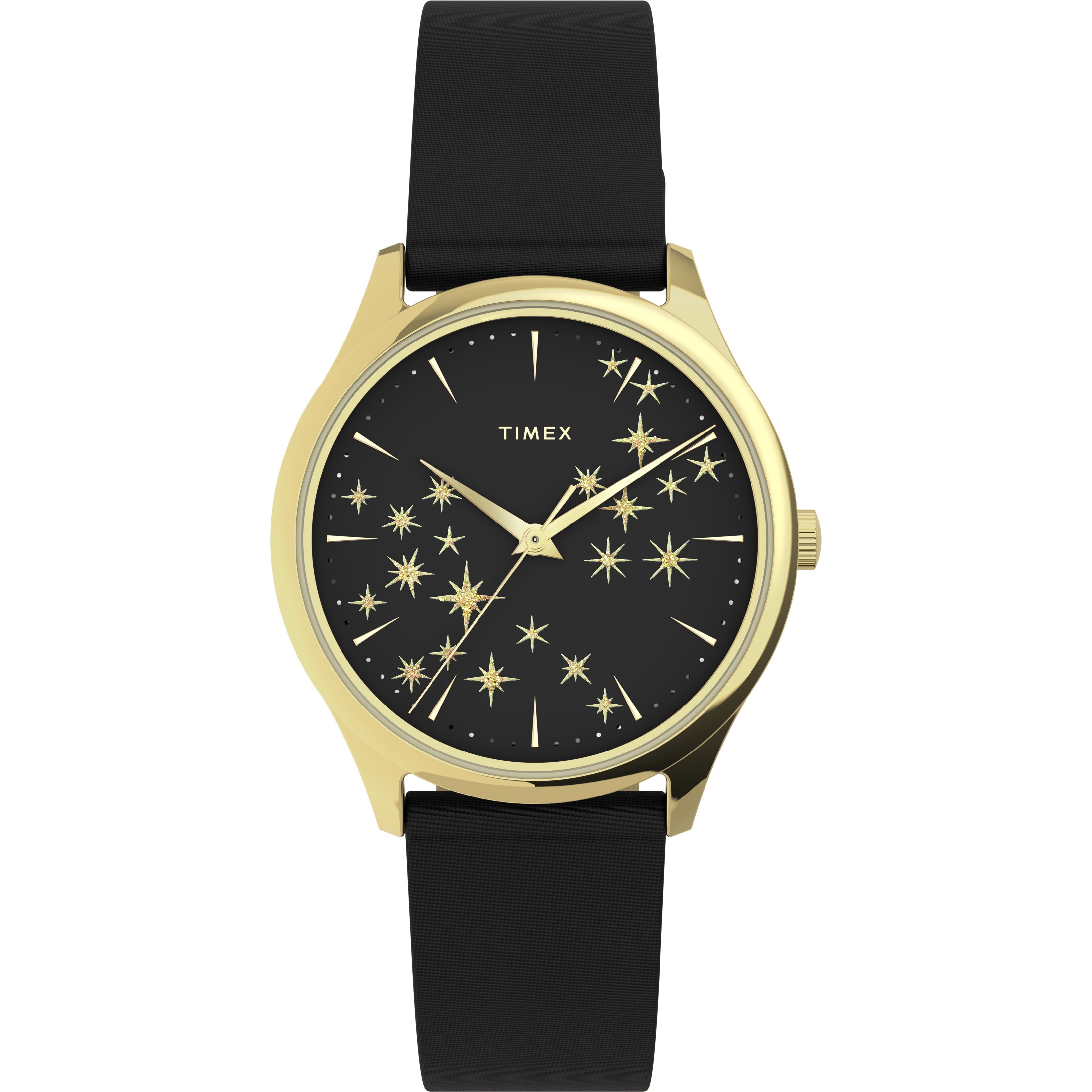 Timex Women S Starstruck 32mm Watch Gold Tone Case Black Dial With Black Leather Strap One Size Overstock 32056589 Get the best watches price in the philippines | shop watches with our discounts & offers. overstock com