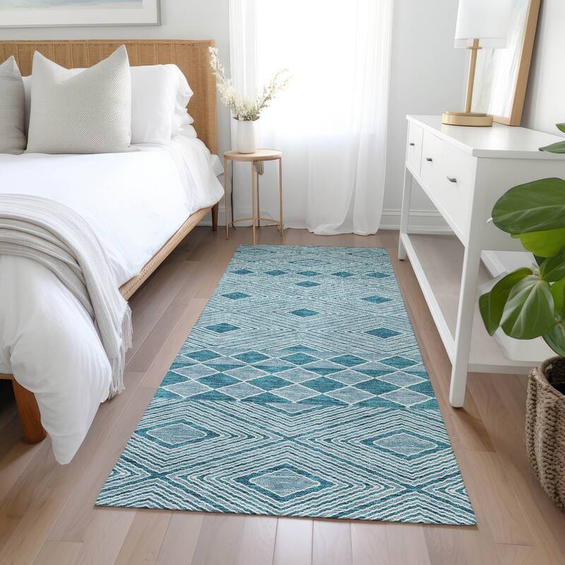 Machine Washable Indoor/ Outdoor Chantille Moroccan Boho Rug