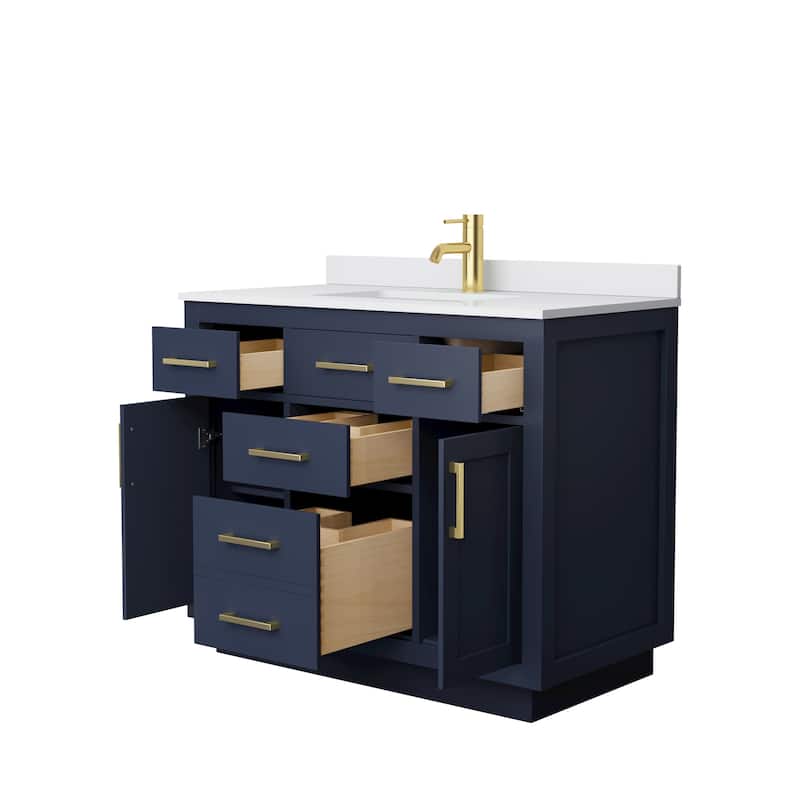 Beckett TK 42-inch Single Vanity, Cultured Marble Top