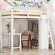 preview thumbnail 1 of 27, Twin Size Loft Bed with Wardrobe and Desk, Maximized Space, White White
