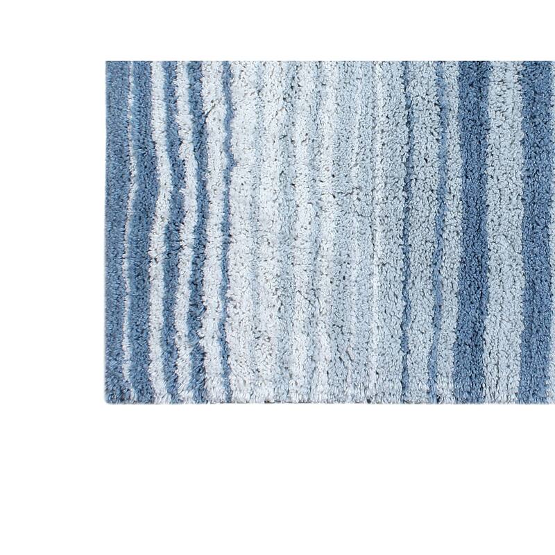 Gradiation Rug Collection 100% Cotton Non-Slip Bathroom Rug Set, Machine Washable Bath Rug, 5 Piece Bath Mat Set with Contour