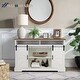preview thumbnail 23 of 32, MAISON ARTS 52-Inch Farmhouse Sliding Barn Door TV Stand Sideboard Buffet Storage Cabinet