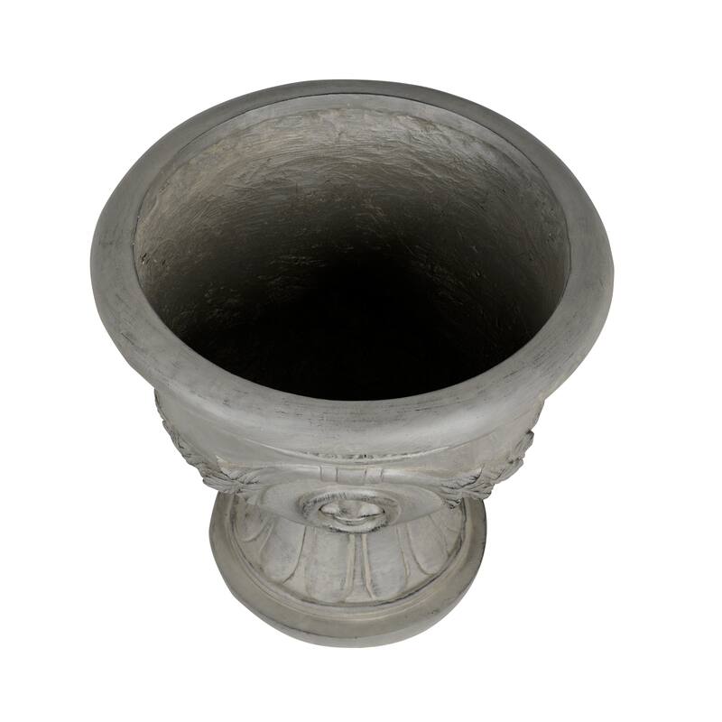 Christopher Knight Home - Classical 16.14"H Outdoor Pedestal Urn Planter with Heraldic Carved Design
