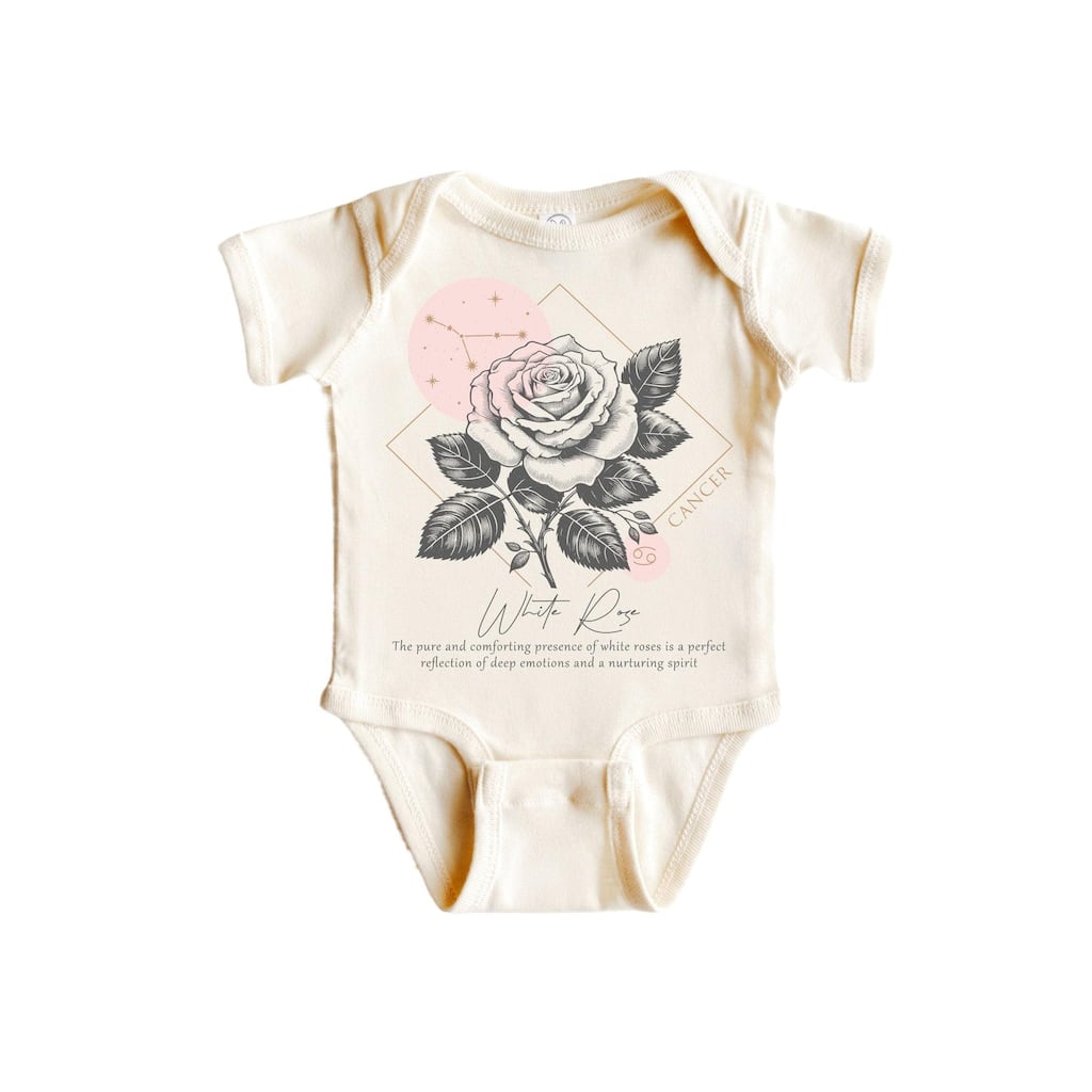 Cancer Floral Celestial - Baby Boy Girl Clothes Infant Bodysuit Funny Cute Newborn