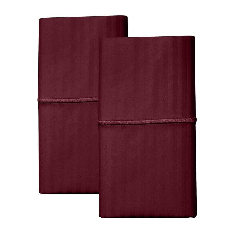Feather & Stitch 500 Thread-Count Pillowcases - King/ Pillowcase - Burgundy