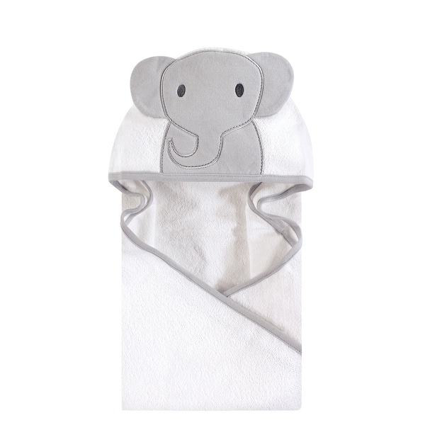 slide 1 of 1, Hudson Baby Infant Cotton Animal Hooded Towel, Modern Elephant, One Size - Modern Elephant - One Size One Size - Modern Elephant