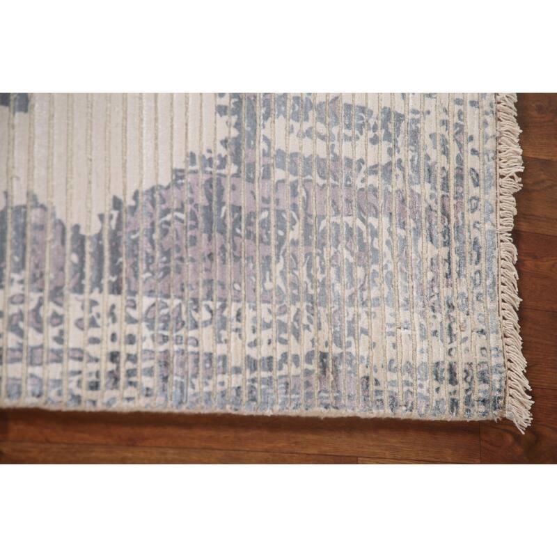 Contemporary / Abstract Accent Rug Handmade Wool Carpet - 3'11"x 5'8"