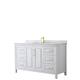 Option White, Gold Trim, White Carrara Marble Top