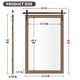preview thumbnail 4 of 8, Farmhouse Barn Door Bathroom Vanity Wall Mirror with Solid Wood Frame