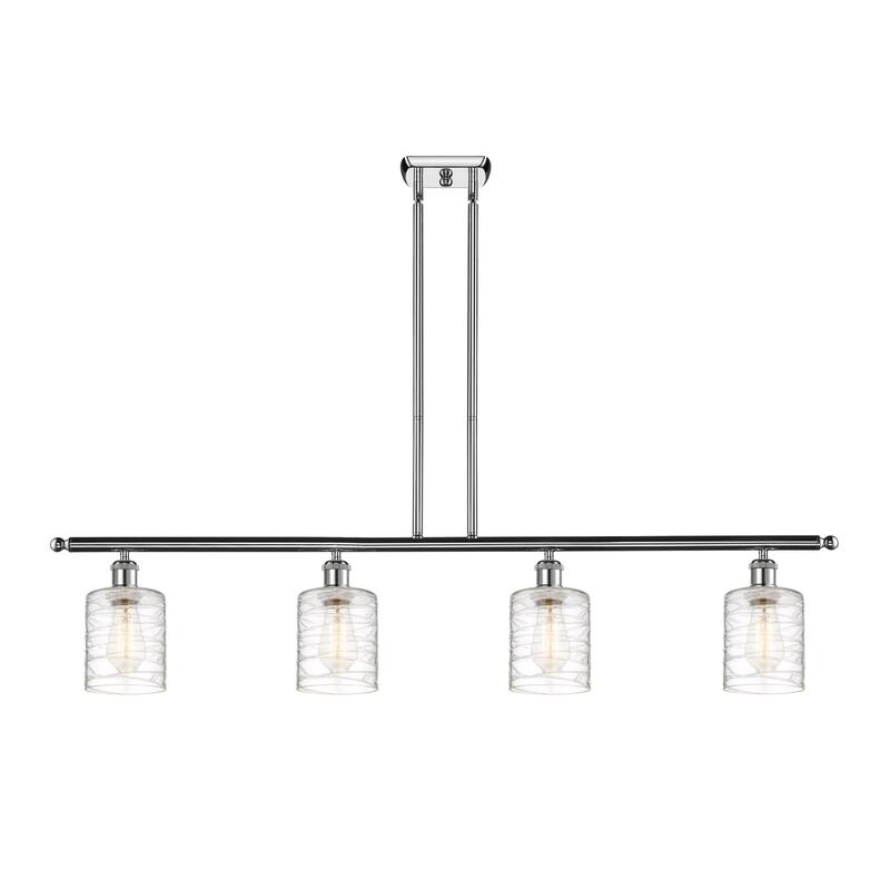Innovations Lighting 516-4I-10-48 Cobbleskill Linear Cobbleskill 4 - Polished Chrome / Deco Swirl