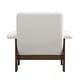 preview thumbnail 11 of 13, Roomfitters Mid-Century Accent Chair with Ottoman, Fabric Upholstered Armchair and Footrest Set with Wood Frame, White