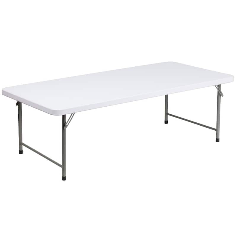 4.93-Foot Kid's Plastic Folding Activity Table - Play Table - 59.25"D x 29"W x 19"H