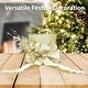 preview thumbnail 3 of 6, Sparkling Champagne Gold Santa Hat Tree Topper with Bow & Snowflakes - 25cm Festive Decor for Xmas Tree & Tabletop.