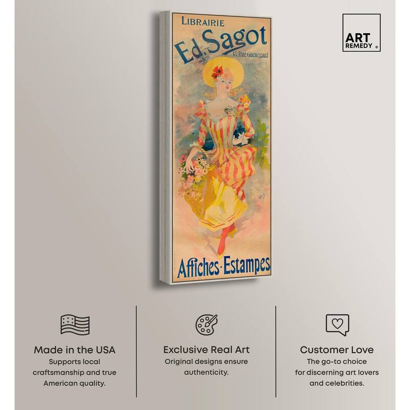 Bookstore Ed Sagot Panoramic Canvas by Art Remedy