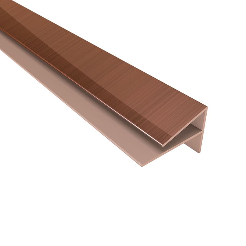 FASÄDE 47 in. Decorative Vinyl Outside Corner Trim Polished Copper (5 Pack) - 5 Pack