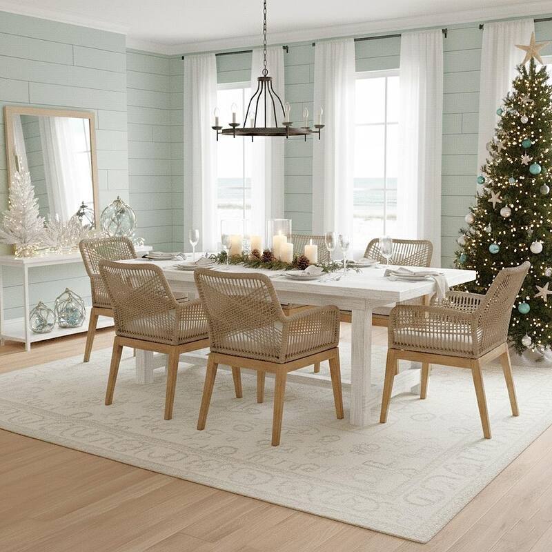 Buy 2 Ottawa Rope Patio Chairs Acacia Wood Frame in Natural