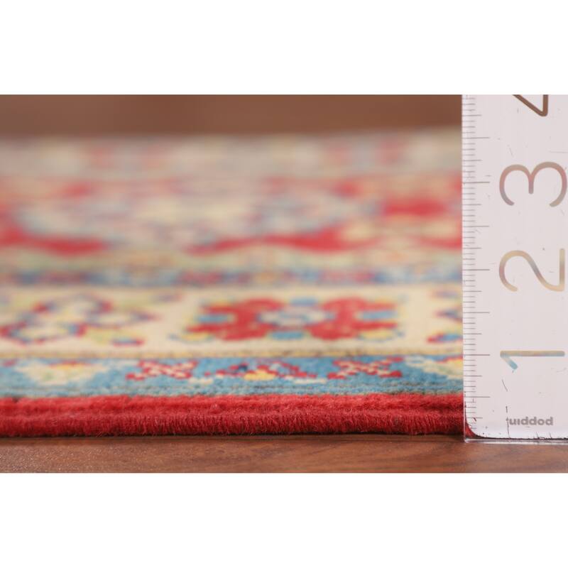 Red Traditional Kazak Rug Handmade Wool Carpet - 2'9" x 4'0"