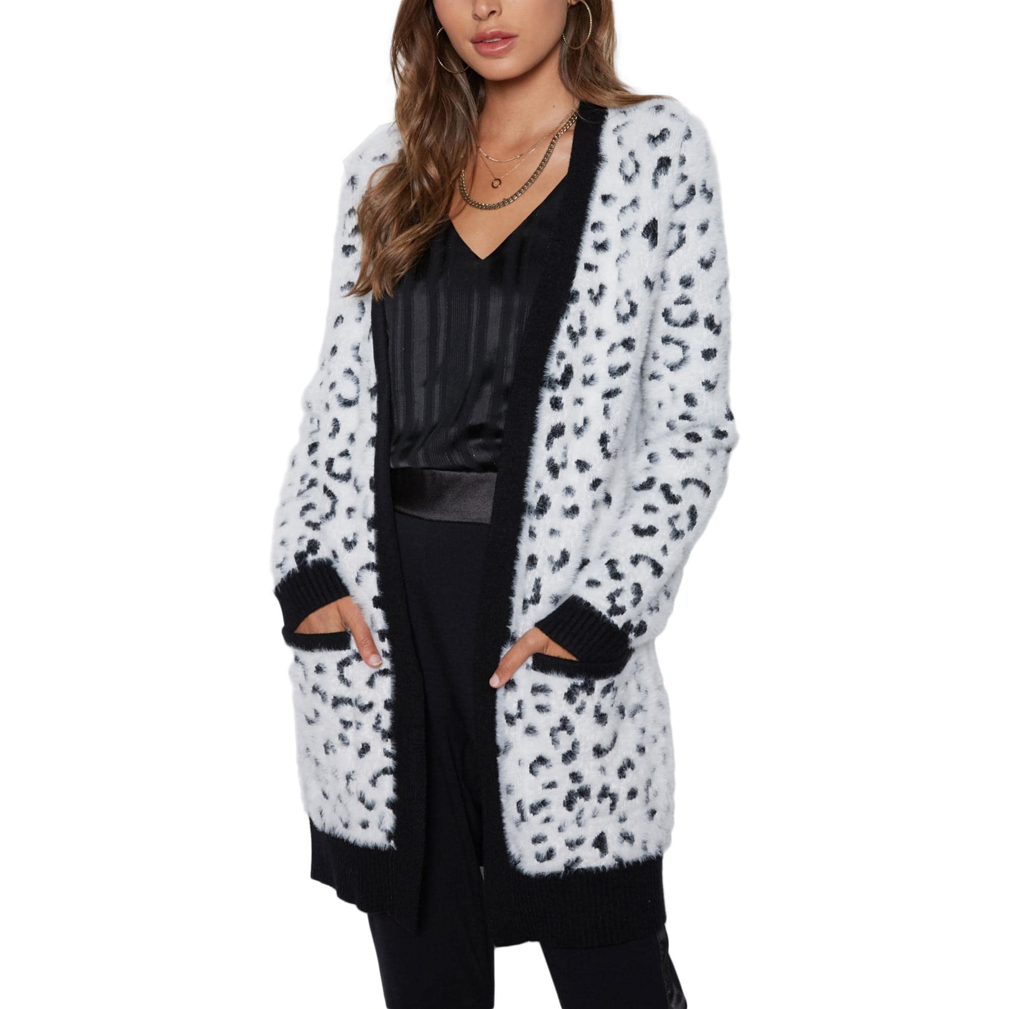 black leopard cardigan