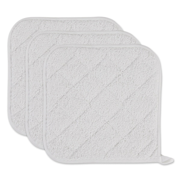 White Terry Potholder (Set 3) - White