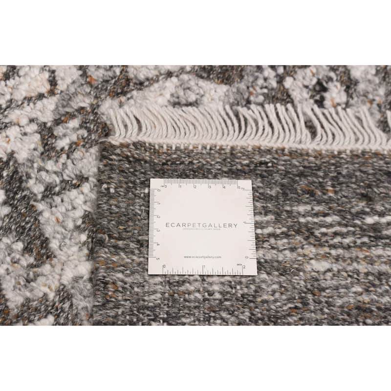 ECARPETGALLERY Hand-knotted Tangier Dark Grey Wool Rug - 5'3 x 7'8