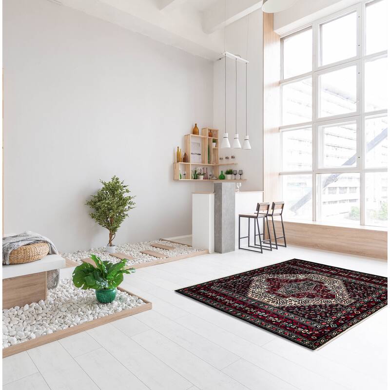 ECARPETGALLERY Hand-knotted Andelz Red Wool Rug - 3'3 x 9'9