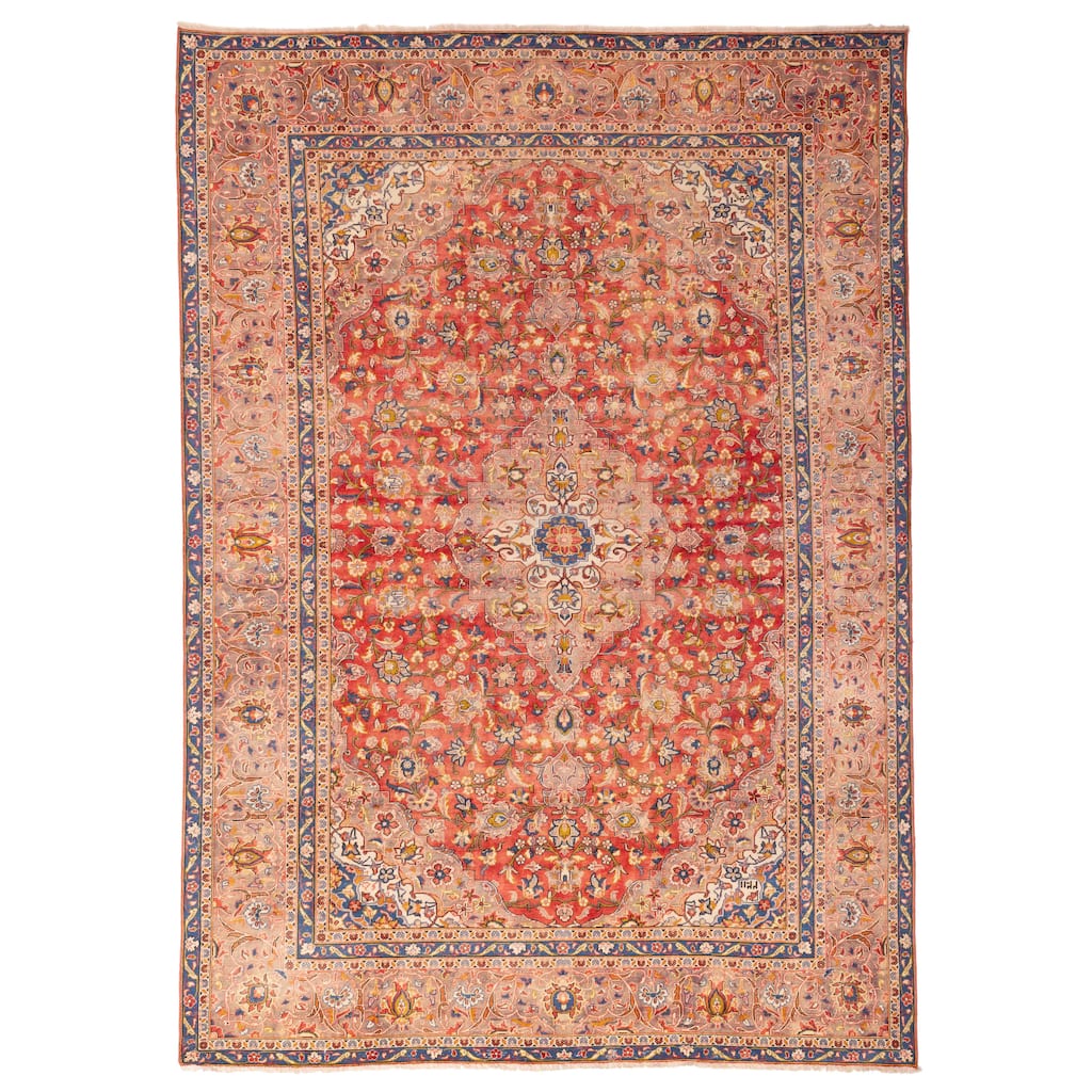 ECARPETGALLERY Hand-knotted Antalya Vintage Red Wool Rug - 9'3 x 13'0