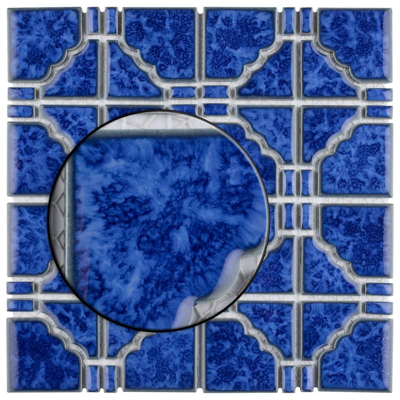 Merola Tile Osaka Blue Cloud 11-7/8" x 11-7/8" Porcelain Floor and Wall Tile