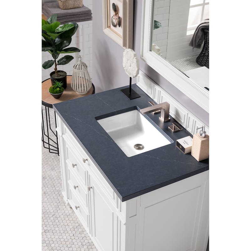 James Martin Vanities Bristol 36" Single Vanity, Bright White