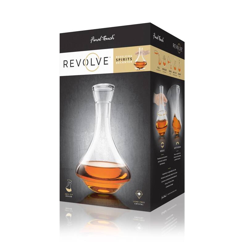 Final Touch Revolve Spinning Spirits Decanter - 26 oz