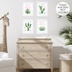 preview thumbnail 4 of 4, Sweet Jojo Designs Pink and Green Watercolor Cactus Floral Collection Wall Decor Art Prints (Set of 4) - Love Grows Here
