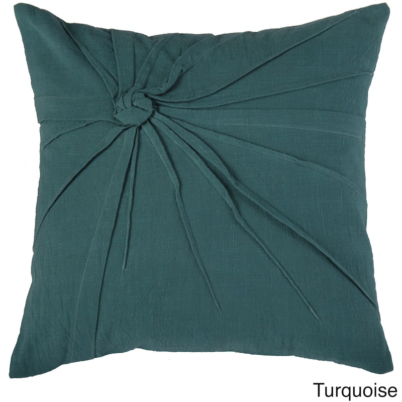Twisted Knot Cotton Throw Pillow with Removable Cover