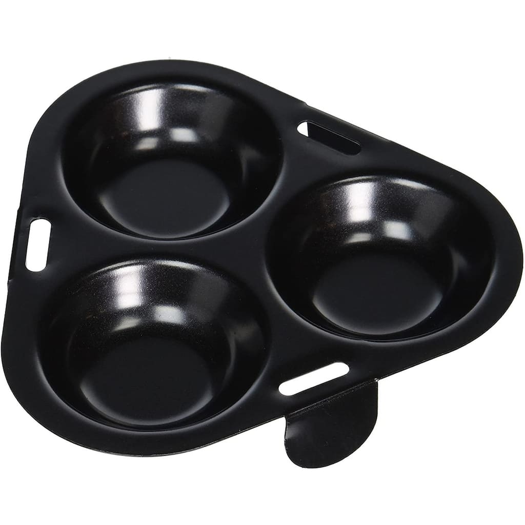 Norpro Nonstick Metal 3 Egg Poacher Pan - Black