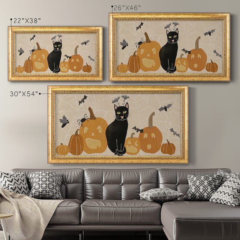 Pumpkin Patch Cats Collection D Premium Framed Canvas- Ready to Hang