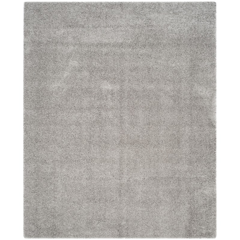 SAFAVIEH Laguna Shag Verdiana Solid Color 2-inch Thick Rug. - 8' x 10' - Silver - Rectangle