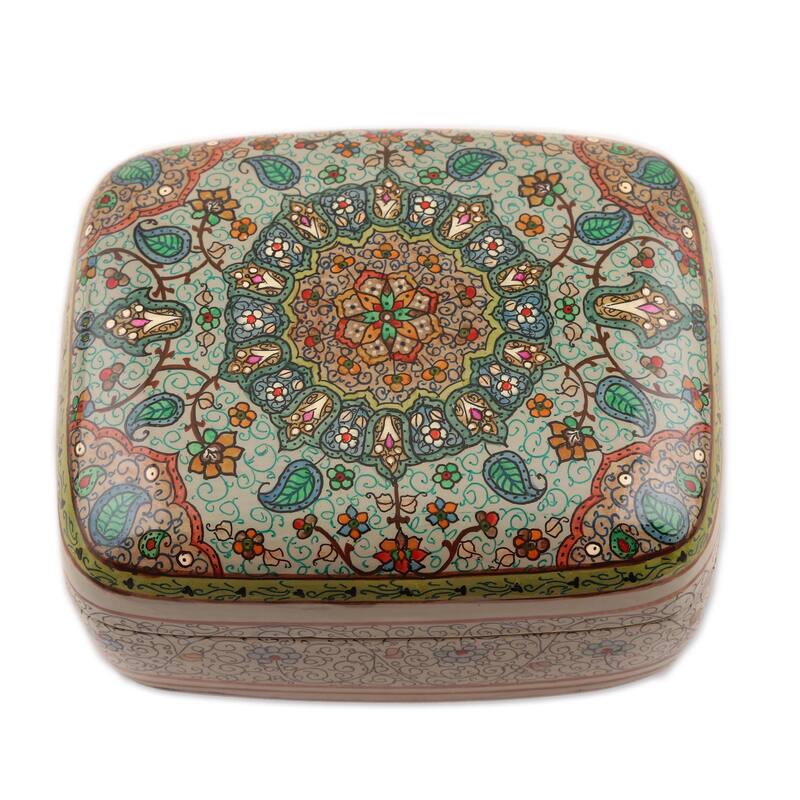 Novica Handmade Persian Garland Decorative Wood Box