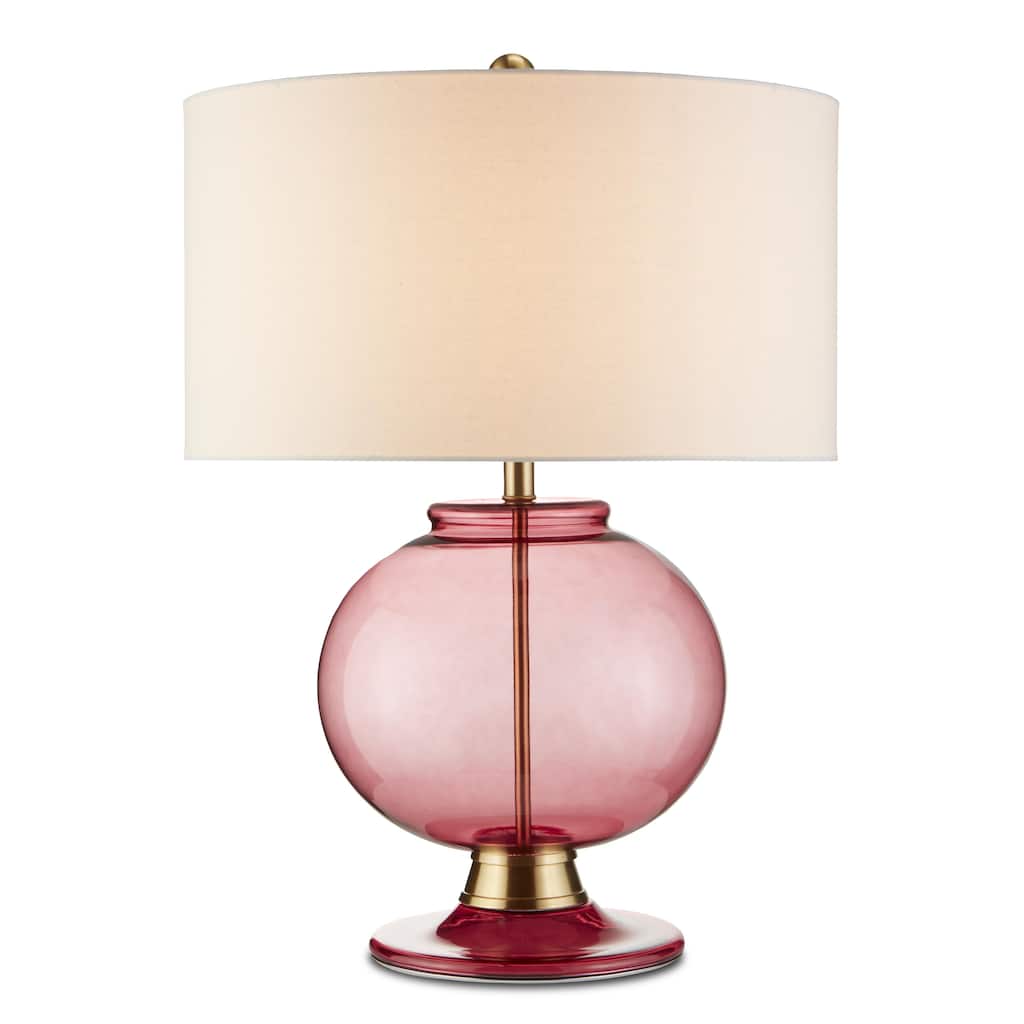 Currey & Company Jocasta Red Table Lamp - 27.75"h x 20"dia