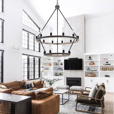 Acroma 18 - Light Statement Wagon Wheel Chandelier-UL Certified - N/A