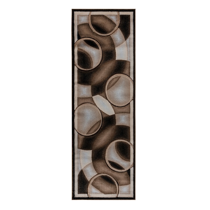 Glamour Dark Brown/Black Polypropylene Area Rug