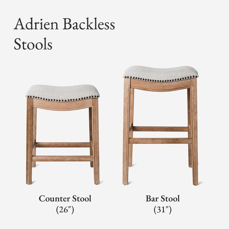 Maven Lane 31" Adrien Saddle Kitchen Bar Height Stool - N/A
