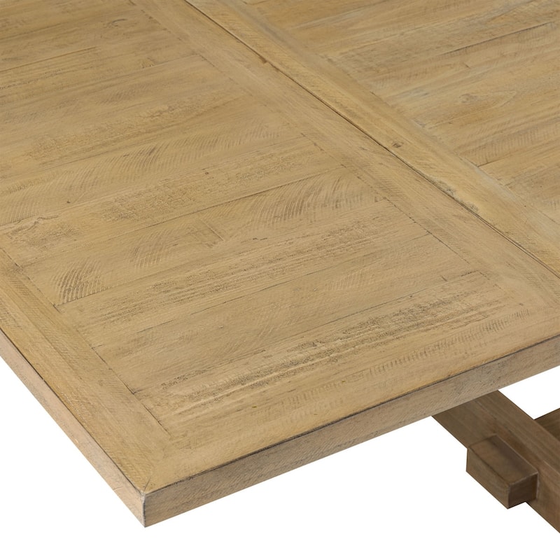 Poly & Bark Combe Solid Pine Wood Extension Dining Table (82.5" - 122")