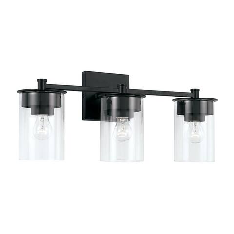 Mason 3-light Bath/ Vanity Fixture w/ Clear Glass