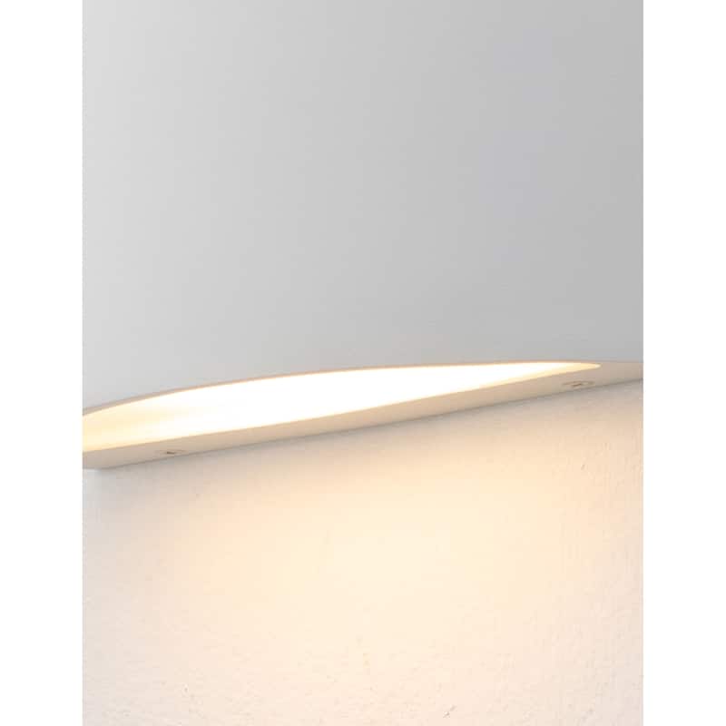 Colton 1-light ADA White LED Outdoor Sconce, Frosted White Glass Shade