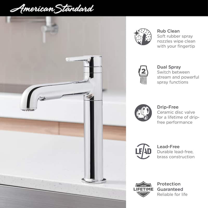 American Standard Studio S 1.8 GPM Single Hole Pull Out Kitchen Faucet
