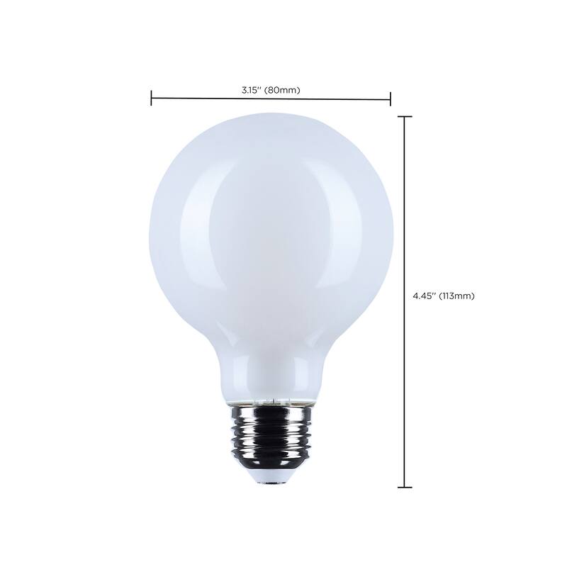 6 Watt G25 LED Medium Base White Finish 3500K CCT 120 Volt